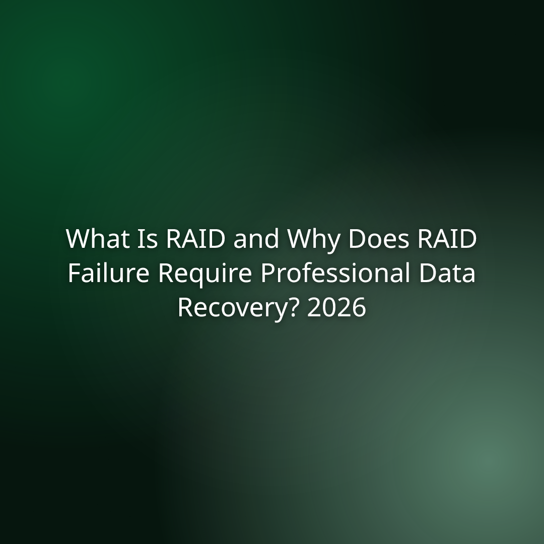 What Is RAID and Why Does RAID Failure Require Professional Data Recovery? 2026