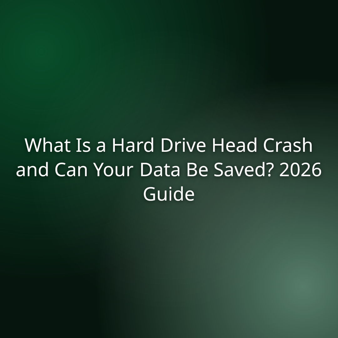 What Is a Hard Drive Head Crash and Can Your Data Be Saved? 2026 Guide