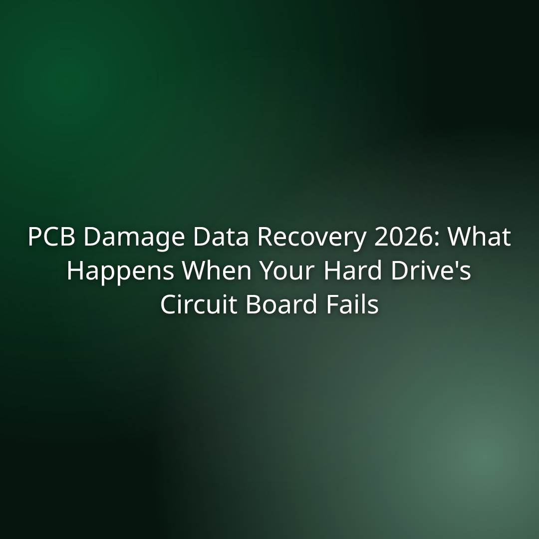 PCB Damage Data Recovery 2026: What Happens When Your Hard Drive’s Circuit Board Fails